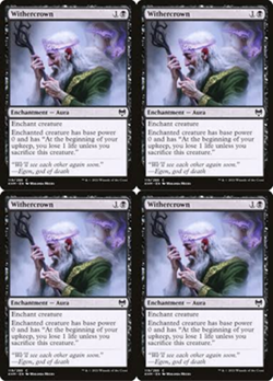 4x MTG 2021 WITHERCROWN - ENCHANTMENT AURA - MAGIC CARD x4 copies - Image 1