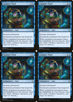4x MTG 2018 CURATOR'S WARD - ENCHANTMENT AURA - NM MAGIC CARD x4 copies UNCOMMON - Image 1