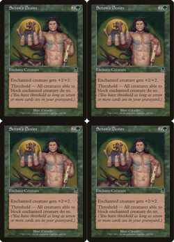 4x MTG 2001 SETON'S DESIRE - ENCHANTMENT AURA - NM MAGIC CARD x4 copies - Image 1