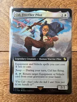 Magic MTG Final Fantasy - Cid, Freeflier Pilot EXTENDED ART FOIL 0131 - Image 1