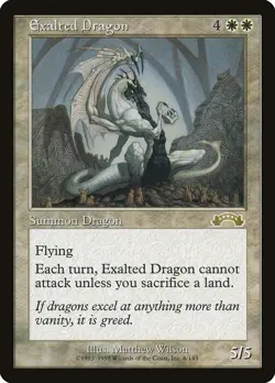 Exalted Dragon Exodus NM White Rare MAGIC THE GATHERING MTG CARD ABUGames - Image 1