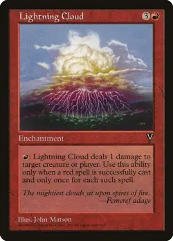 Lightning Cloud Visions NM Red Rare MAGIC THE GATHERING MTG CARD ABUGames - Image 1