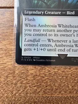 Magic MTG Final Fantasy - Ambrosia Whiteheart EXTENDED ART FOIL 0424 - Image 2