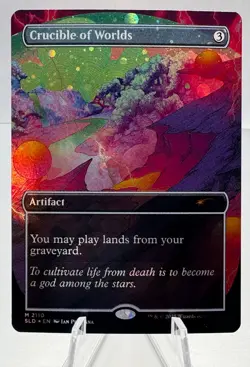 Crucible of Worlds: Magic the Gathering(mtg) SLD Original release Galaxy Foil - Image 1