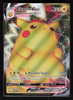 Pikachu VMAX Holo Ultra Rare Pokemon SWSH04: Vivid Voltage 044/185 NM - Image 1