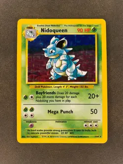 Nidoqueen 7/64 Jungle Set NO SYMBOL ERROR MISPRINT Holo Rare Pokemon Card 1999 - Image 1