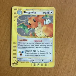 Dragonite 009/165 Expedition Base Set Holo Rare 100 HP Stage 2 Pokemon TCG - Image 1