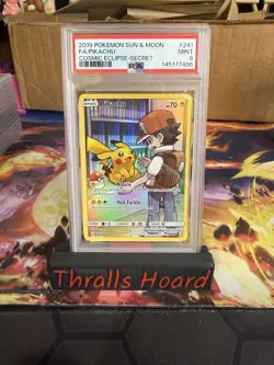 Pokemon Pikachu TCG Card #241/236 Cosmic Eclipse Secret Rare Psa 9 - Image 1