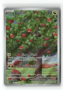 Applin 185/167 Illustration Rare Twilight Masquerade Pokemon Holo Near Mint - Image 1