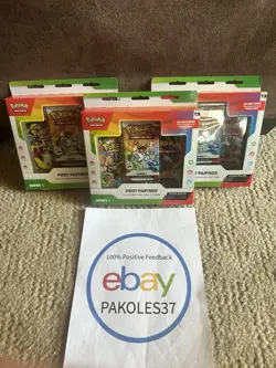 Pokemon First Partner Illustration Collection Series 1 - Lot of 3 Sealed Boxes - Image 1