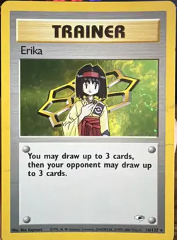 2000s Pokemon Gym Heroes Erika Holo #16/132 - Image 1