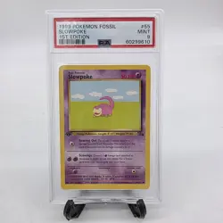 Vintage Pokemon Slowpoke Fossil 1st Edition 55/62 PSA 9 Mint WotC 1999 English - Image 1