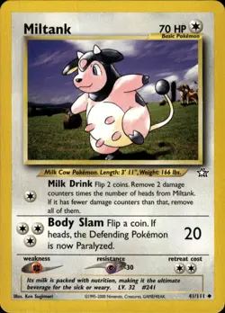 Pokemon Neo Genesis #041/111 Miltank Uncommon Lightly played - Image 1