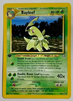** Pokemon TCG Bayleef Neo Genesis 29/111 Regular 1st Edition Uncommon - Image 1