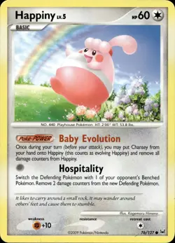HAPPINY 76/127 COMMON PLATINUM POKEMON MP - Image 1