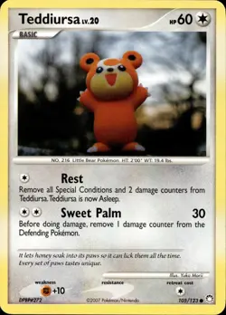 TEDDIURSA 105/123 COMMON MYSTERIOUS TREASURES POKEMON MP - Image 1