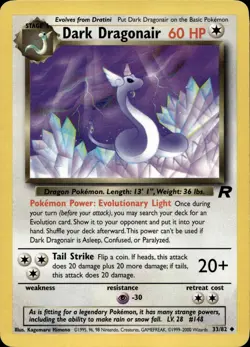 DARK DRAGONAIR 33/82 UNCOMMON TEAM ROCKET POKEMON UNLIMITED MP - Image 1