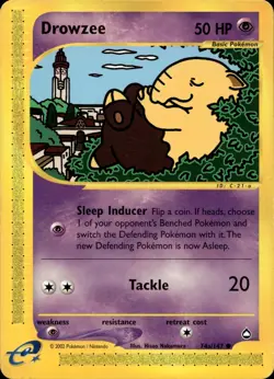 DROWZEE (74A) 74A/147 COMMON AQUAPOLIS POKEMON MP - Image 1