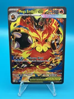 Mega Emboar ex 273/217 SIR Full Art Secret Rare Pokemon Ascended Heroes MINT - Image 1