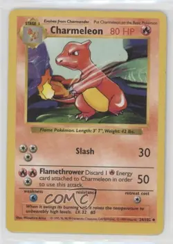 Charmeleon Shadowless Pokemon Base Set #24 1999 - Image 1
