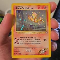 The Pokemon Company Blaine's Moltres Holo Rare 001/132 Gym Heroes 90 HP ENG - Image 1