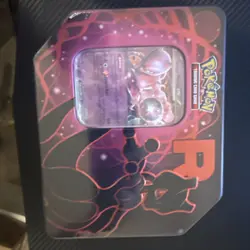 Pokemon TCG: Team Rocket Tin MEWTWO ex promo + 5 packs SEALED - Image 1