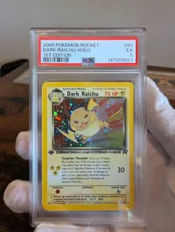 2000 DARK RAICHU-HOLO POKEMON TEAM ROCKET #83 PSA 5 - Image 1