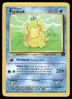 Pokemon Cards Psyduck 65/82 Team Rocket Common LP - Image 1