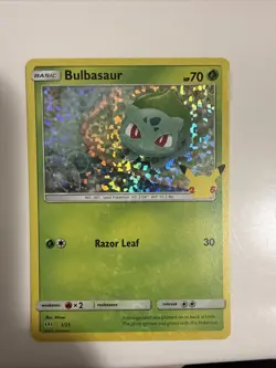 Pokemon TCG Bulbasaur Holo Card 1/25 McDonald's 25th Celebrations NM Condition - Image 1
