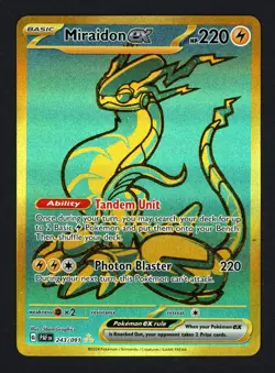 Miraidon ex 243/091 Paldean Fates Hyper Rare Pokemon TCG - Image 1
