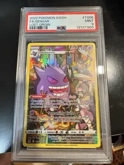 Pokemon Gengar Ultra Rare Full Art Holo TG06 Lost Origin PSA 9 2022 - Image 1