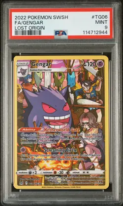 2022 POKEMON SWORD & SHIELD LOST ORIGIN #TG06 FULL ART/GENGAR PSA 9 - Image 1