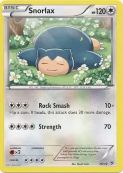 Damaged Snorlax - 26/39 Pokemon Kalos Starter Set - Image 1