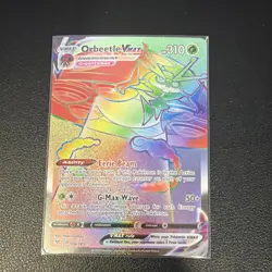Pokemon Orbeetle VMAX 186/185 Vivid Voltage Secret Rare Full Art Holo HP310 - Image 1