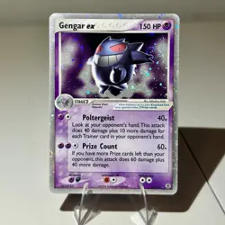 Gengar ex 108/112 🌀 3X Swirls 🌀 Holo EX Rare FireRed & LeafGreen 2004 Pokemon - Image 1