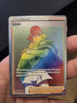 2020 Leon Pokemon SWSH04 Vivid Voltage 195/185 FULL ART SECRET RARE - Image 1
