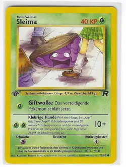 Pokemon TCG Grimer 57/82 1st Edition (Sleima) GERMAN - Image 1