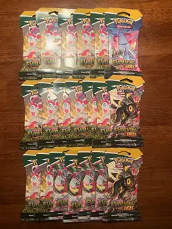 Pokemon TCG: Sword & Shield - Evolving Skies Sleeved Booster Packs (Lot of 20) - Image 1
