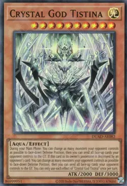 Yugioh Asia-English Crystal God Tistina DUAD-AE082 Super Rare - Image 1