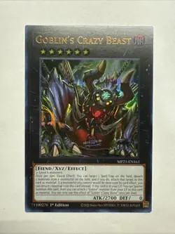 Goblin's Crazy Beast MP25-EN163 Ultra Rare 1st Ed NM (Ready To Ship!) Yugioh - Image 1