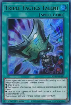 YuGiOh! Triple Tactics Talent MP21-EN143 Ultra Rare 1st Edition - Image 1