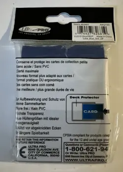 ULTRA PRO Deck Protector Sleeves Small 60ct 62 x 89 Blue Yugioh/Vanguard - Image 2
