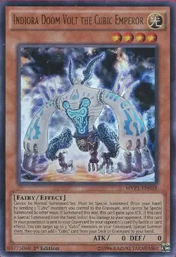 Indiora Doom Volt the Cubic Emperor - MVP1-EN038 - Ultra Rare - 1st Edition - Li - Image 1