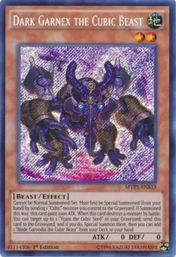 Dark Garnex the Cubic Beast - MVP1-ENS33 - Secret Rare - 1st Edition - Lightly P - Image 1