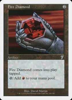 Fire Diamond 7th Edition NM Artifact Uncommon MAGIC GATHERING CARD ABUGames - Image 1