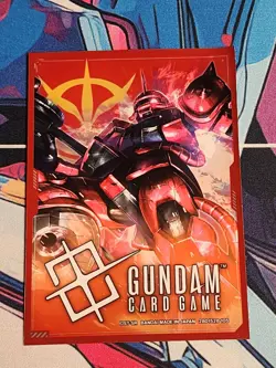 Char's Zaku II/Zeon Official Card Sleeves 04 (10 Sleeves) - Gundam TCG Card Game - Image 1