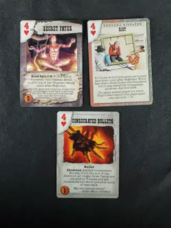 Deadlands Doomtown Boot Hill CCG Card Game Card Lot 4 Four's Heart Mixed Rare - Image 1
