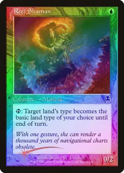 Reef Shaman FOIL Apocalypse PLD Blue Common MAGIC THE GATHERING CARD ABUGames - Image 1