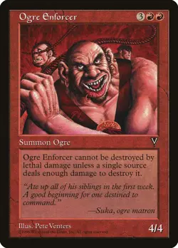 Ogre Enforcer Visions NM Red Rare MAGIC THE GATHERING MTG CARD ABUGames - Image 1