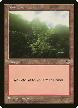 Mountain (A) Mirage PLD Basic Land MAGIC THE GATHERING MTG CARD ABUGames - Image 1
